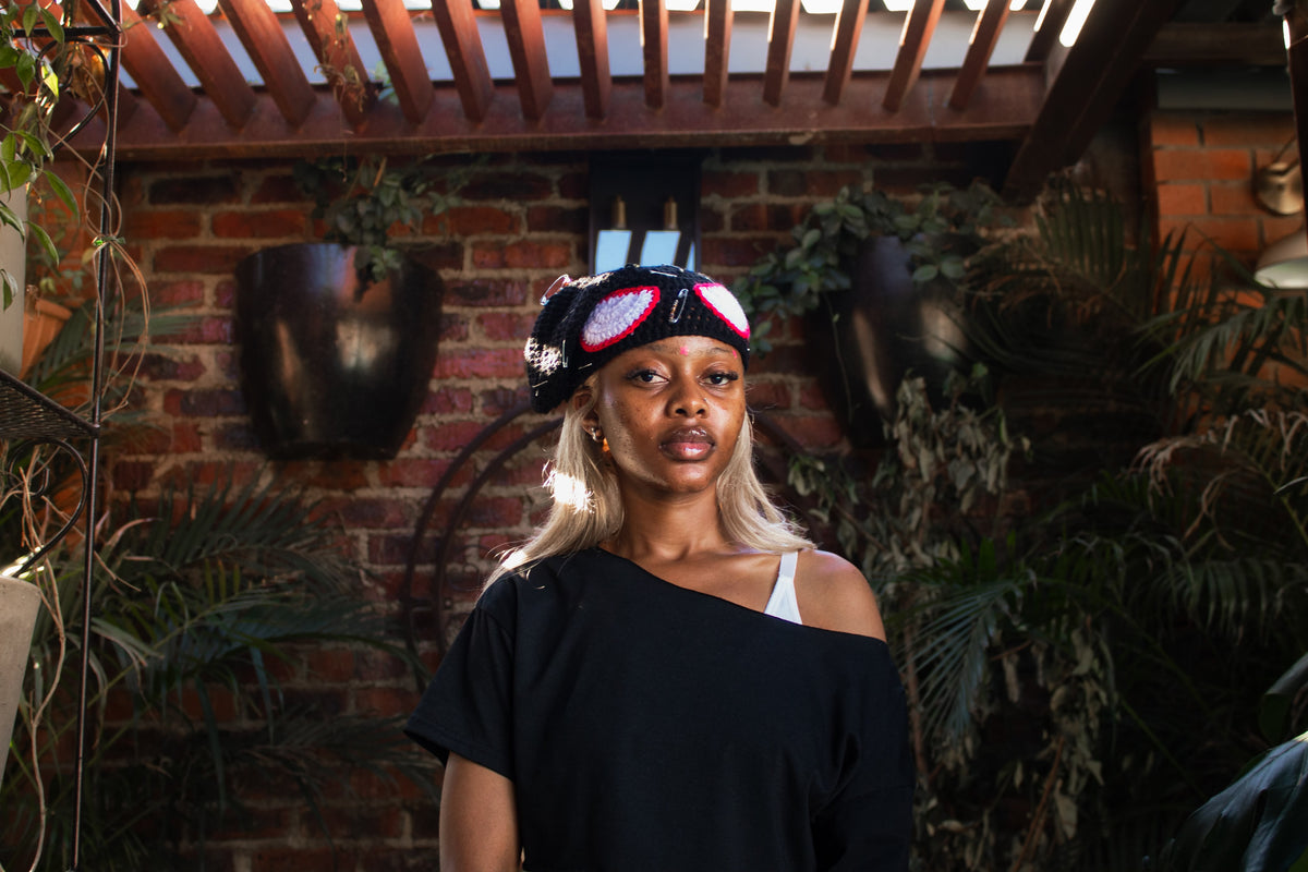Black slouchy beanies